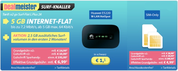 günstige Datenflat im o2 Netz