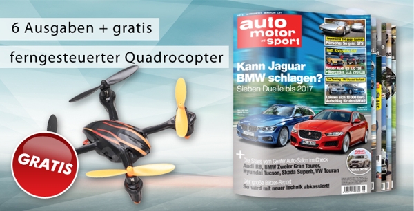 auto motor und sport Probeabo plus ferngesteuertem Quadrocopter