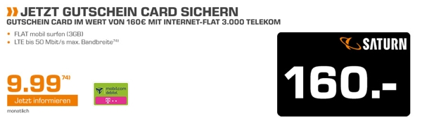 Daten Internet-Flat 3GB LTE Telekom D1 Netz