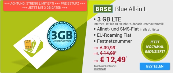 günstiger Handyvertrag unter 15 Euro BASE